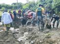 Hari Ke-14, Satgas TMMD KE-124 Kodim 1406/Wajo Lanjutkan Pembangunan Talud di Desa Temmabarang